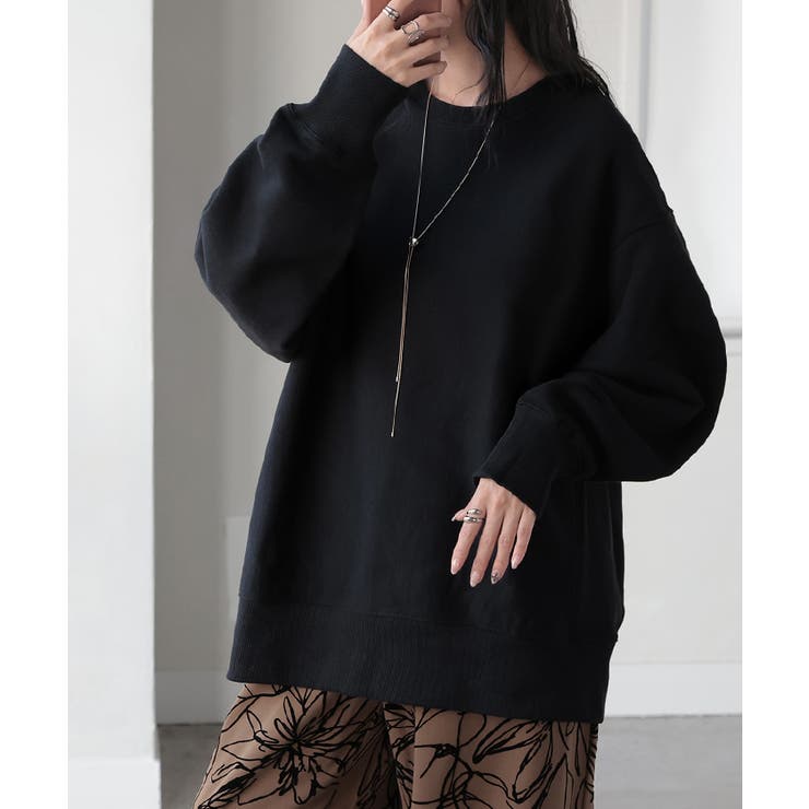 ブラック | スウェット 裏起毛 綿100 | HUG.U