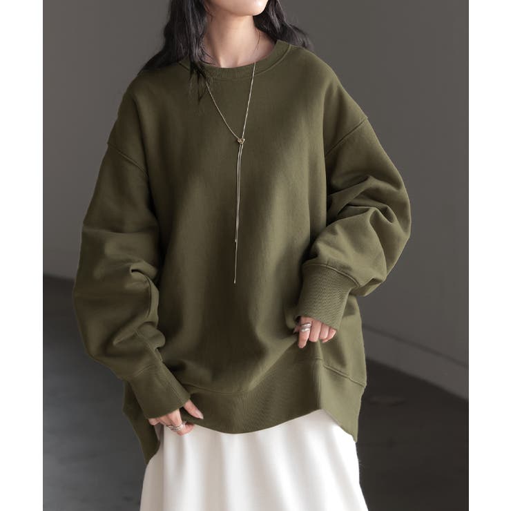 カーキ | スウェット 裏起毛 綿100 | HUG.U