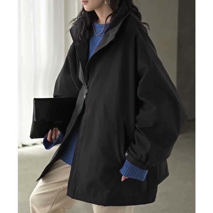 ブラック | ジャケット ロング ドルマン | HUG.U