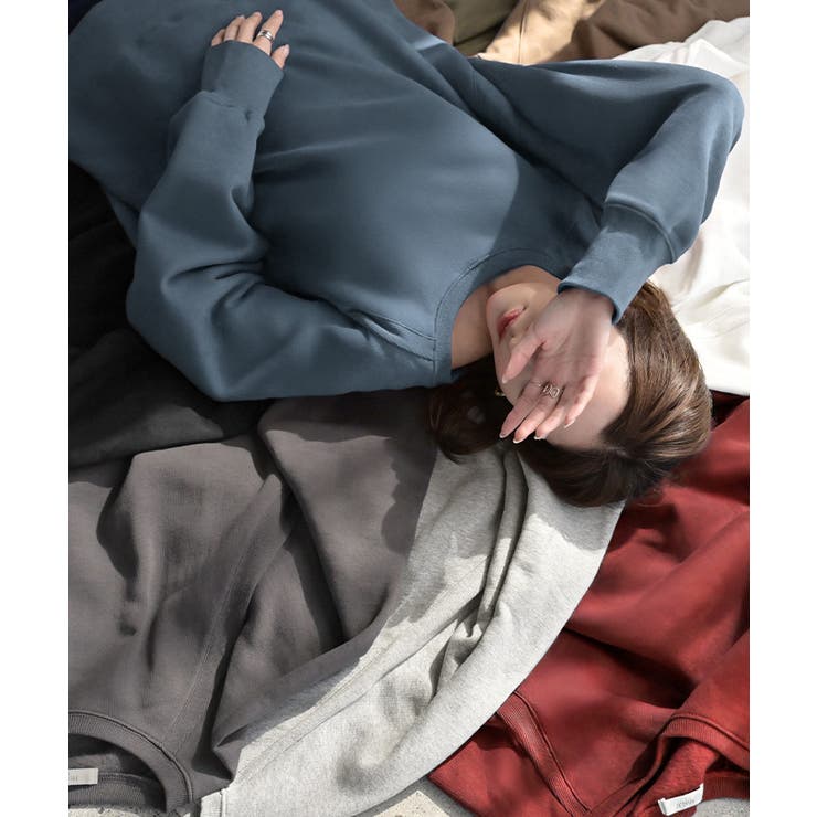 ブルー | スウェット 裏起毛 綿100 | HUG.U