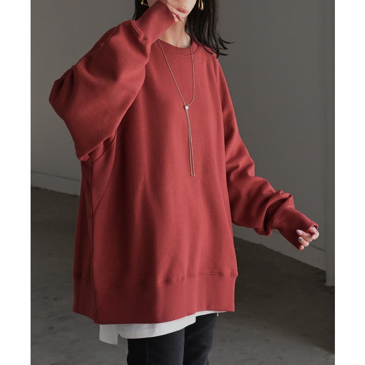 レッド | スウェット 裏起毛 綿100 | HUG.U