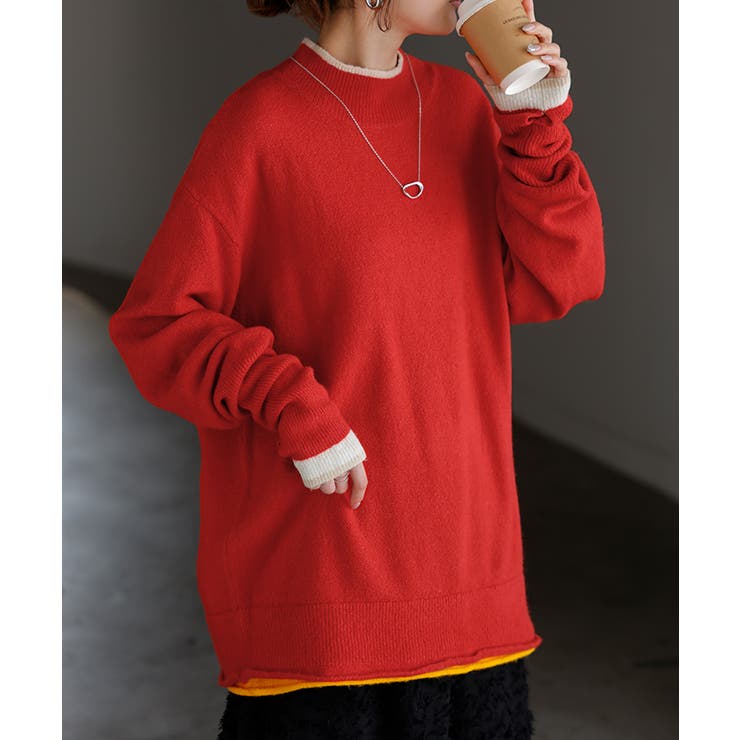 ニット 配色 トップス | HUG.U | 詳細画像5 