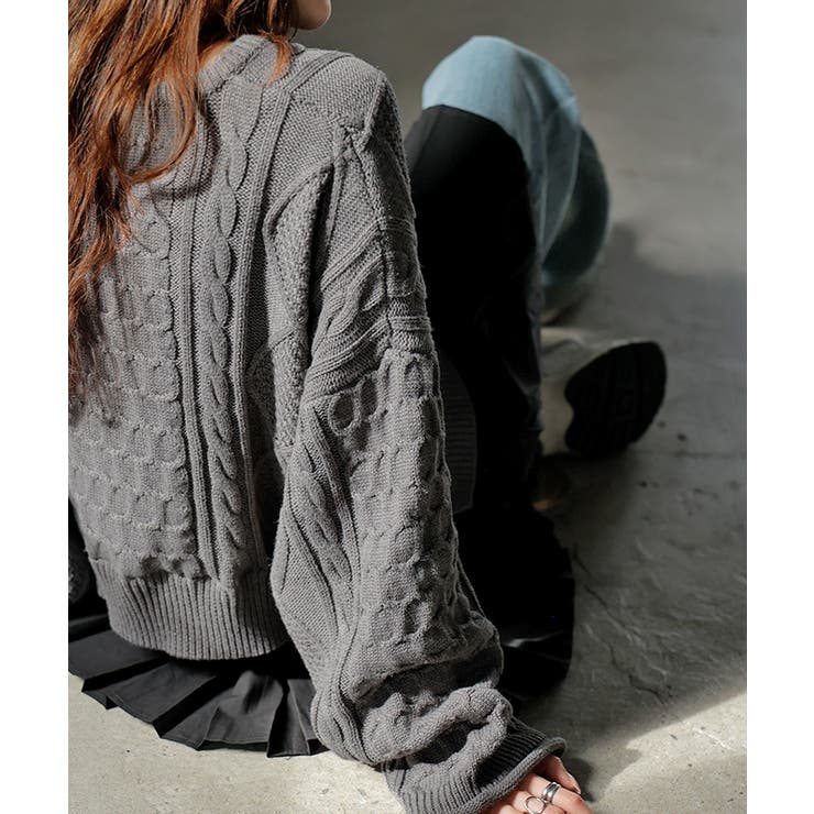 ニット プリーツ ドッキング | HUG.U | 詳細画像16 