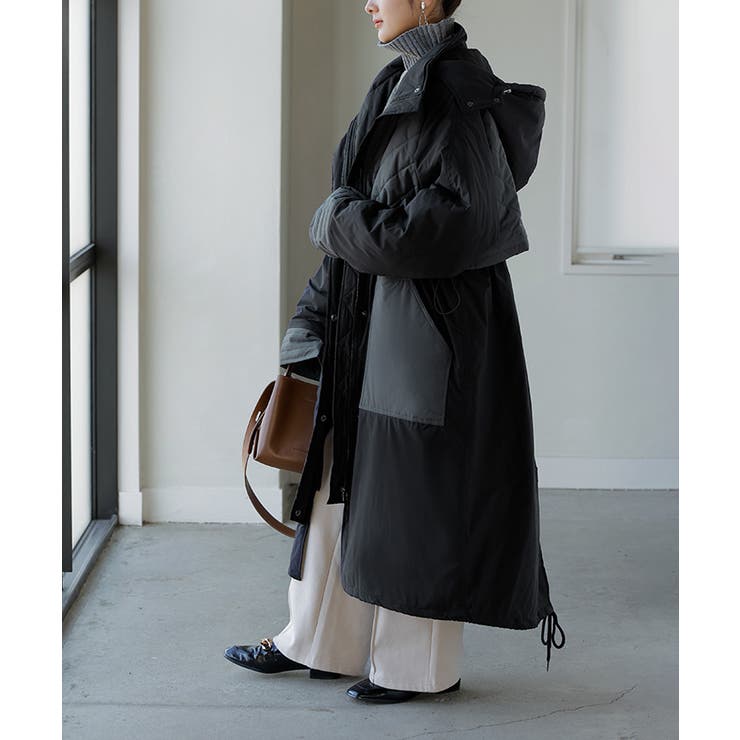 ブラック | アウター コート ロング | HUG.U