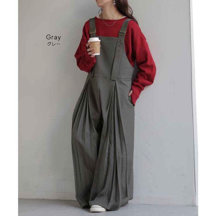 サロペット プリーツ ワイド | HUG.U | 詳細画像12 