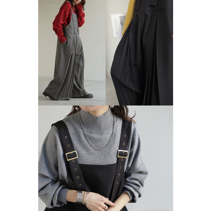 サロペット プリーツ ワイド | HUG.U | 詳細画像21 