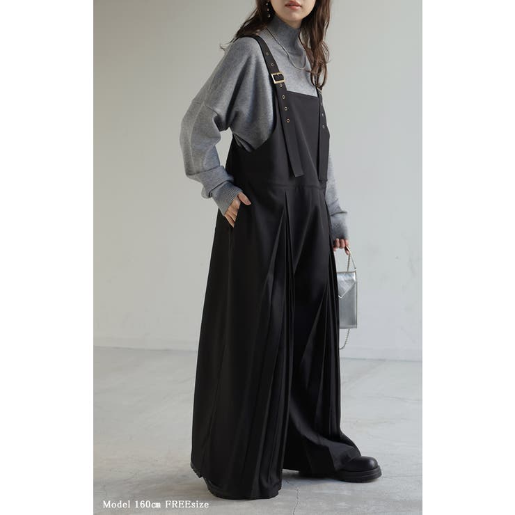 サロペット プリーツ ワイド | HUG.U | 詳細画像7 