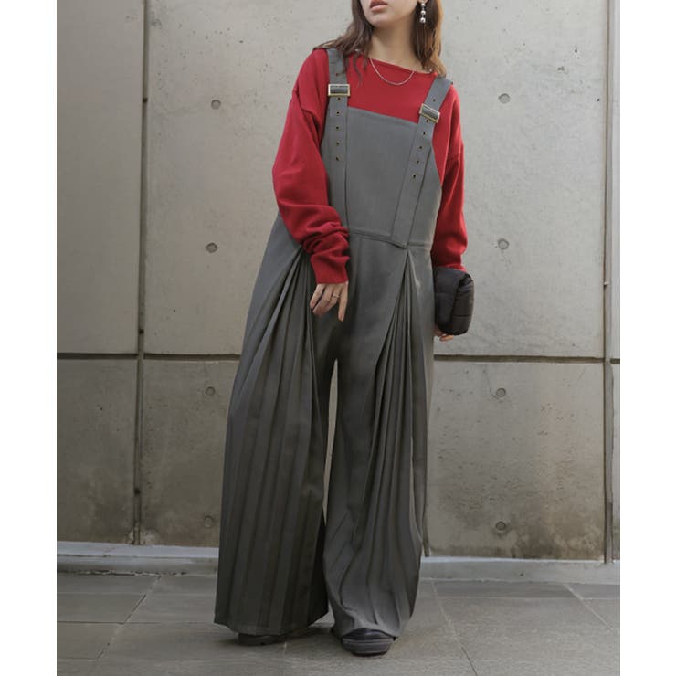 グレー | サロペット プリーツ ワイド | HUG.U