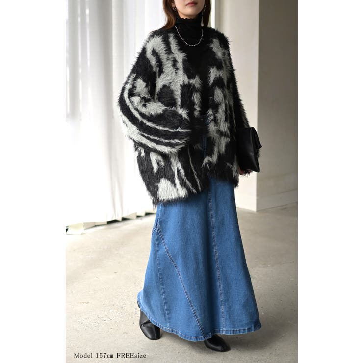 ニット カーディガン シャギー | HUG.U | 詳細画像4 