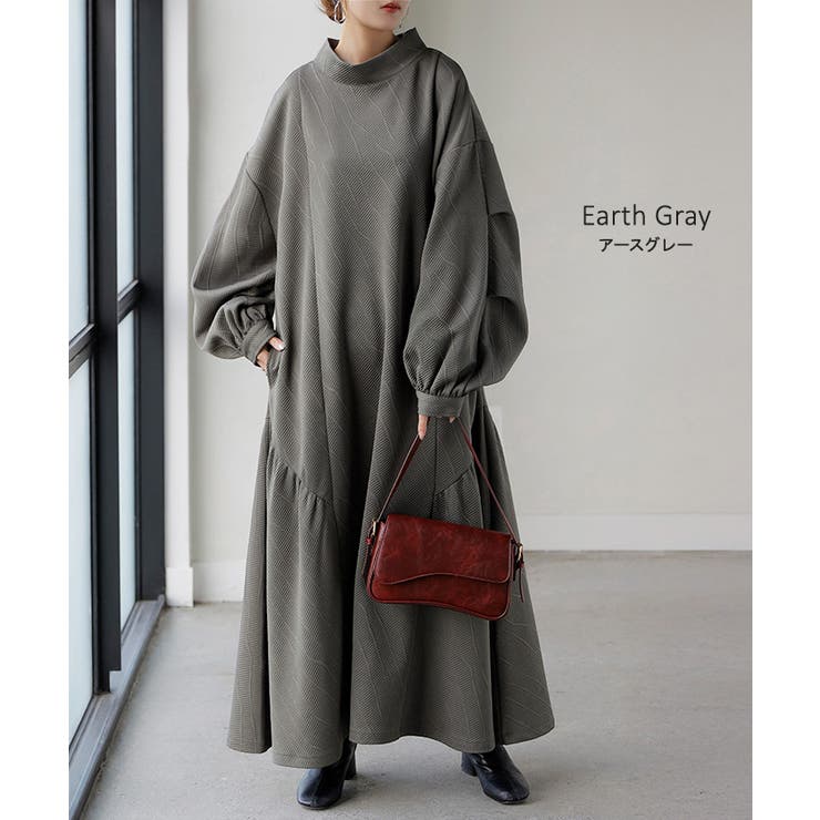 ワンピース ロング ハイネック | HUG.U | 詳細画像12 