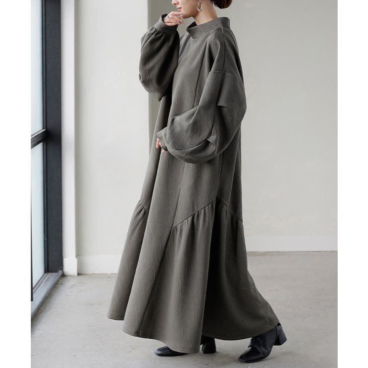 グレー | ワンピース ロング ハイネック | HUG.U