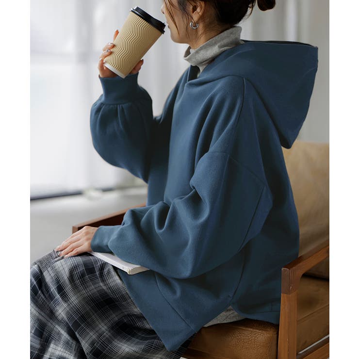 ネイビー | スウェット 特暖 裏シャギー | HUG.U