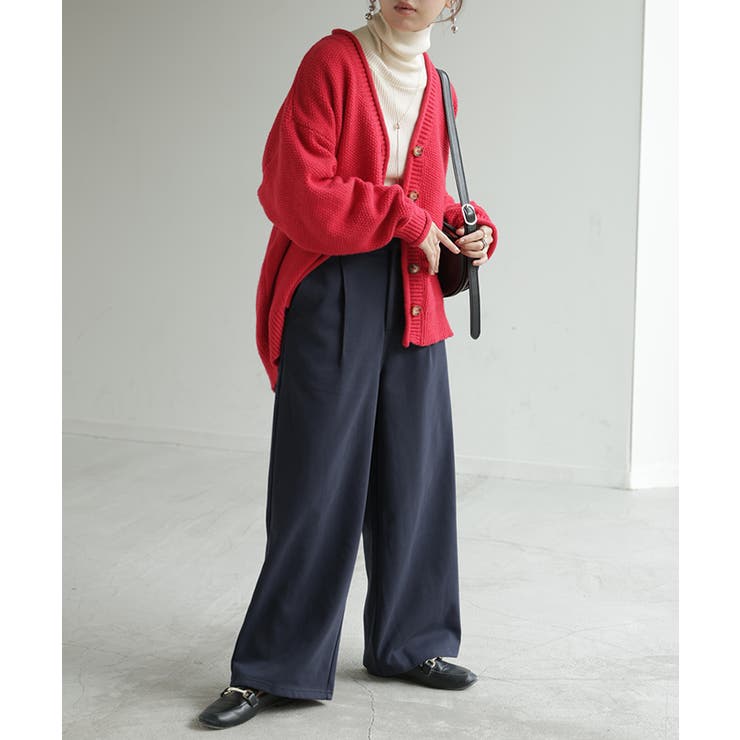 ネイビー | パンツ ロング ワイド | HUG.U