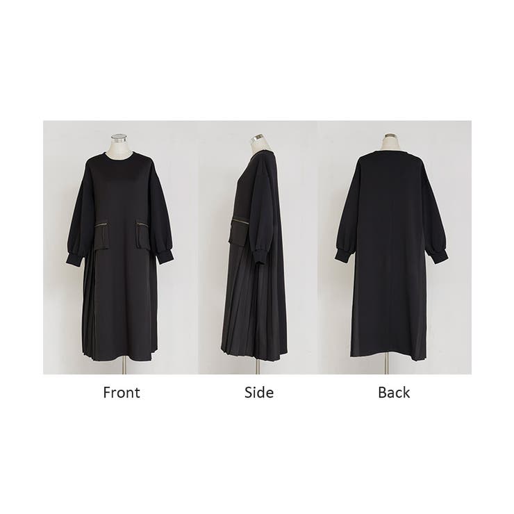 ワンピース プリーツ 異素材 | HUG.U | 詳細画像22 