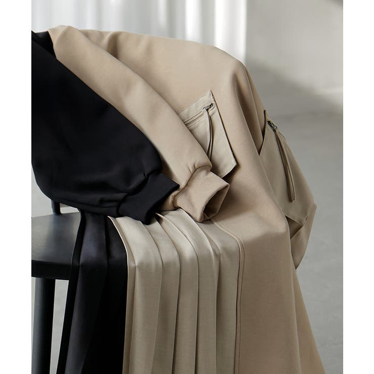 ワンピース プリーツ 異素材 | HUG.U | 詳細画像3 