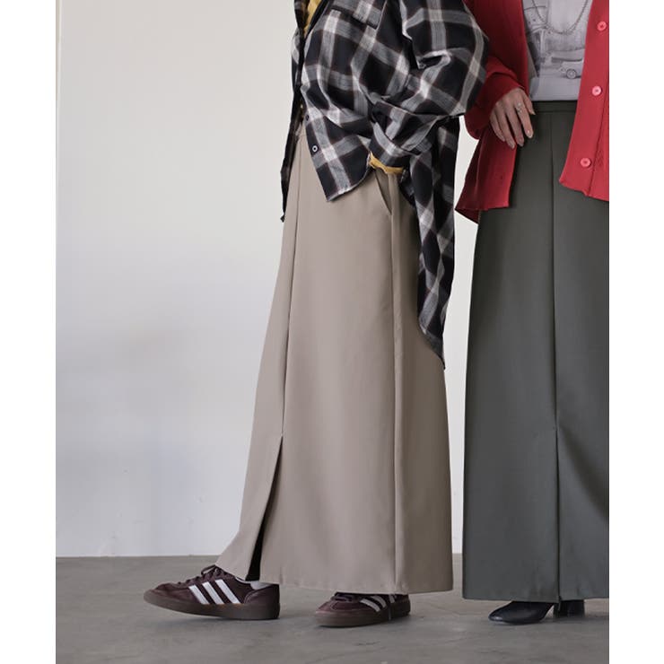 ベージュ | スカート 洗える ロング | HUG.U