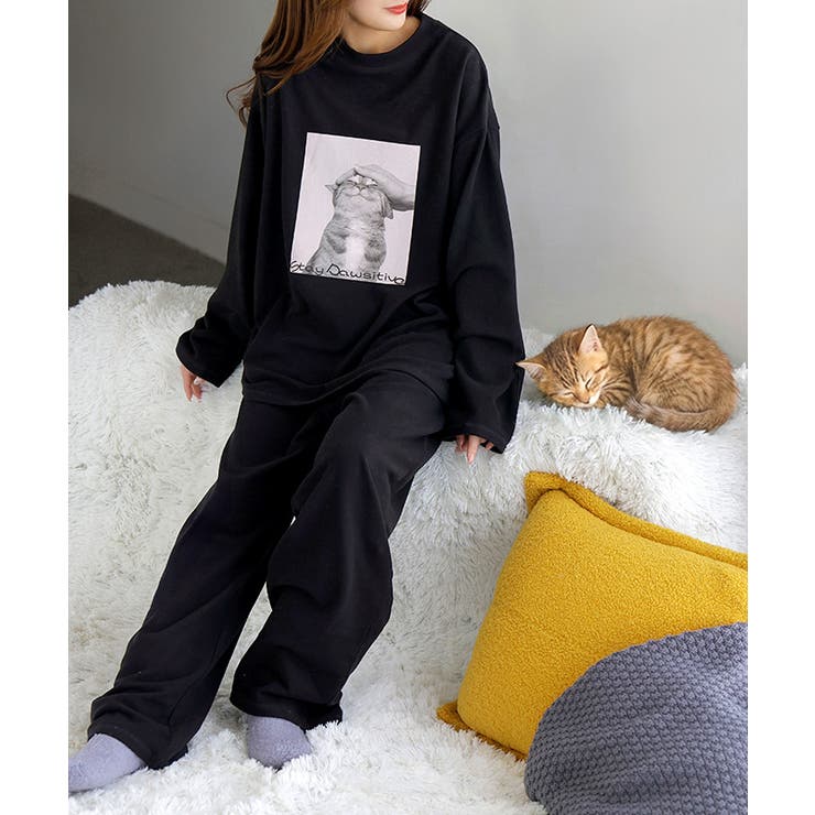 ブラック | ルームウェア 体感＋3 2℃ | HUG.U