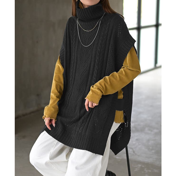 ニット ベスト ケーブル編み | HUG.U | 詳細画像18 