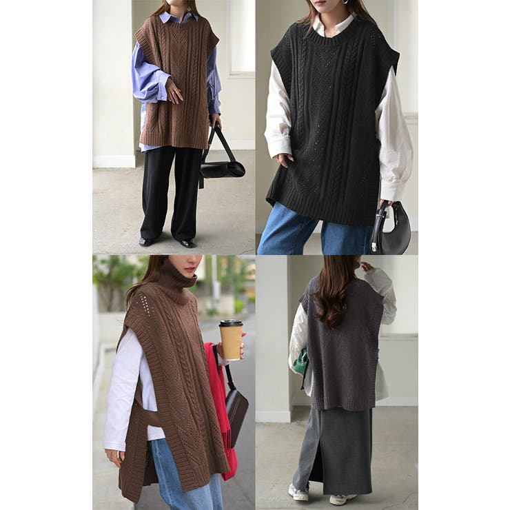 ニット ベスト ケーブル編み | HUG.U | 詳細画像19 