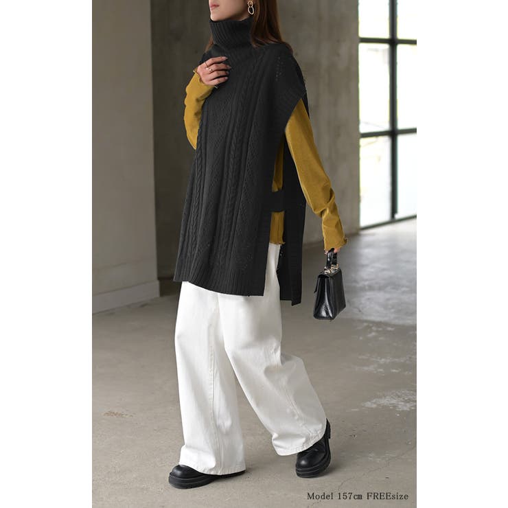 ニット ベスト ケーブル編み | HUG.U | 詳細画像21 