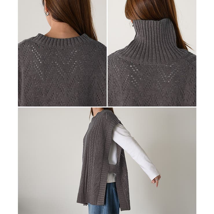 ニット ベスト ケーブル編み | HUG.U | 詳細画像22 