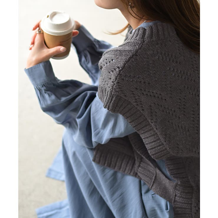 ニット ベスト ケーブル編み | HUG.U | 詳細画像9 