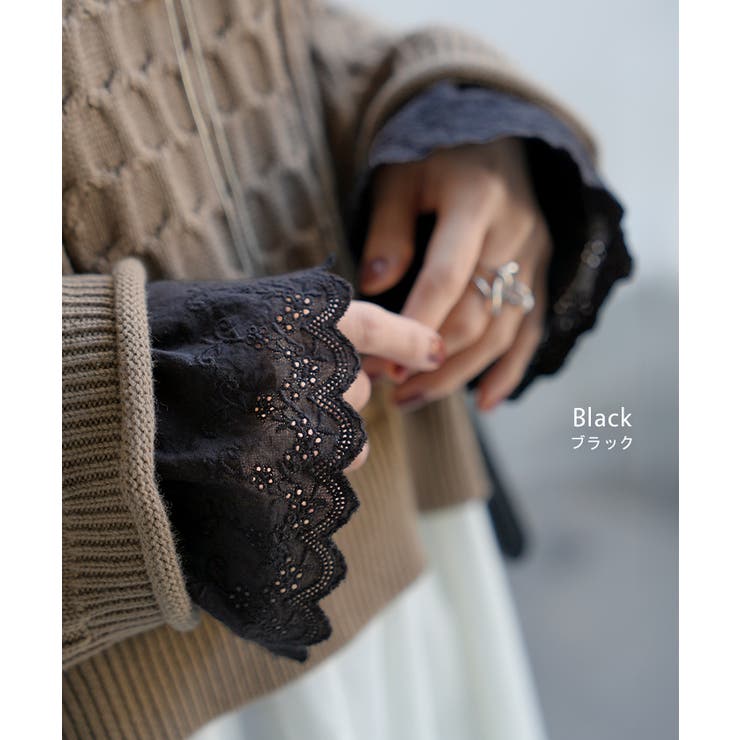 つけ袖 レース 綿100 | HUG.U | 詳細画像14 