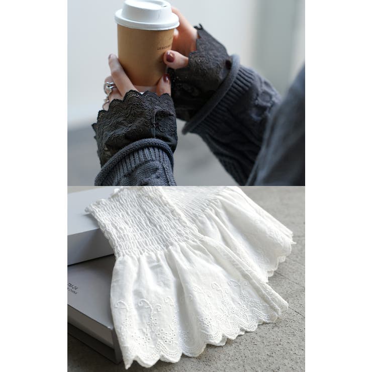 つけ袖 レース 綿100 | HUG.U | 詳細画像17 