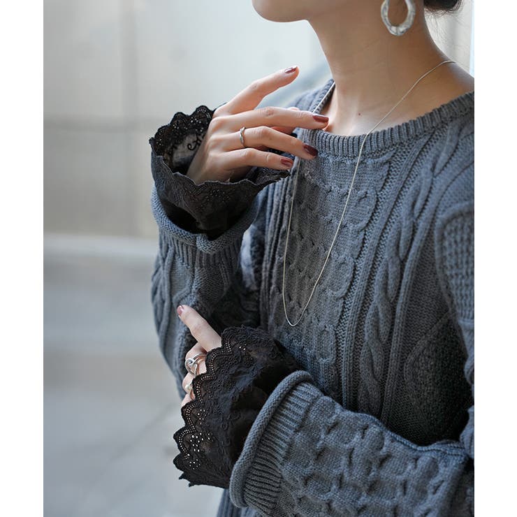 つけ袖 レース 綿100 | HUG.U | 詳細画像23 