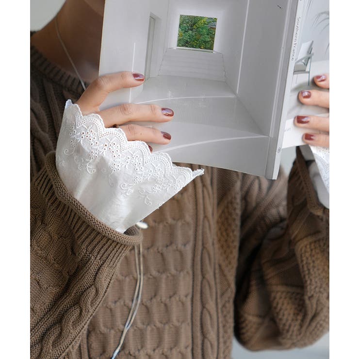 つけ袖 レース 綿100 | HUG.U | 詳細画像4 