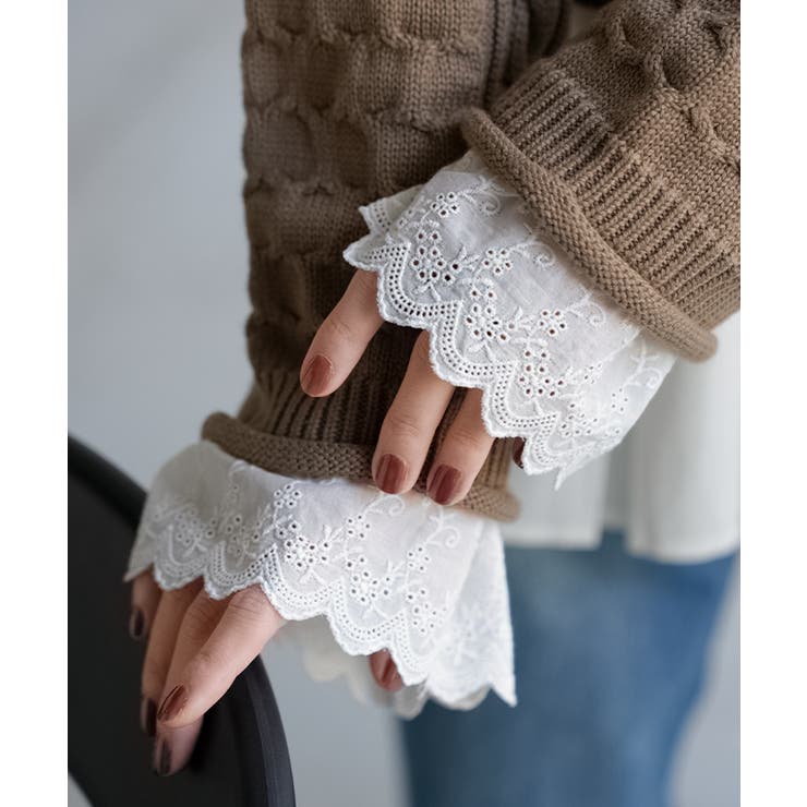 つけ袖 レース 綿100 | HUG.U | 詳細画像7 