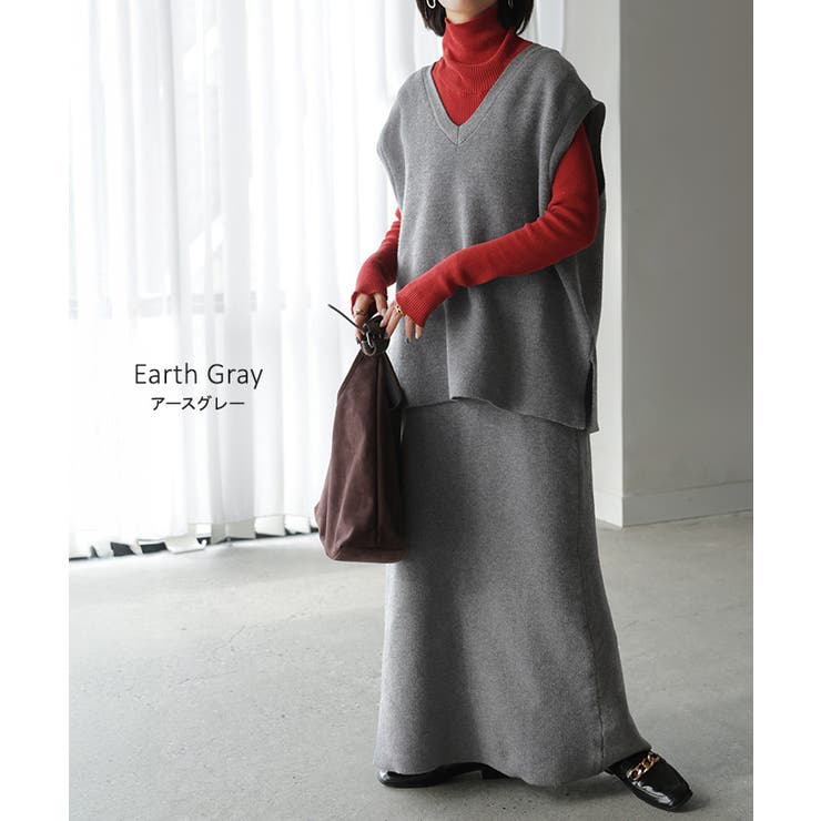 セットアップ ニットベスト スカート | HUG.U | 詳細画像13 