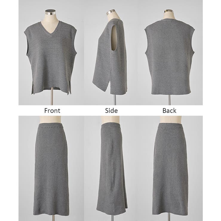 セットアップ ニットベスト スカート | HUG.U | 詳細画像22 