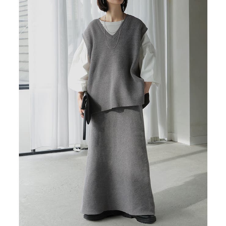 セットアップ ニットベスト スカート | HUG.U | 詳細画像5 