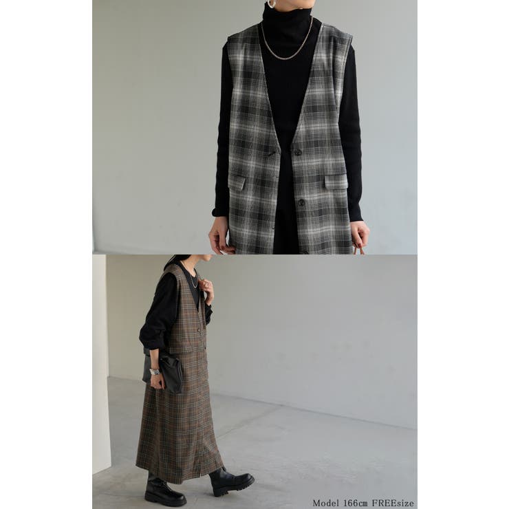 ワンピース ジレ ジャンパースカート | HUG.U | 詳細画像21 