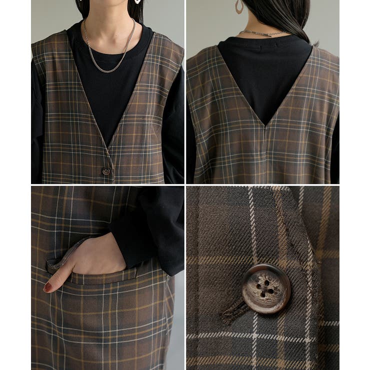 ワンピース ジレ ジャンパースカート | HUG.U | 詳細画像23 