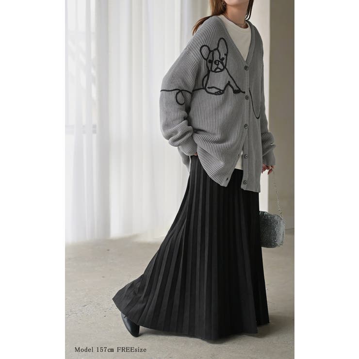 カーディガン 刺繍 犬 | HUG.U | 詳細画像10 