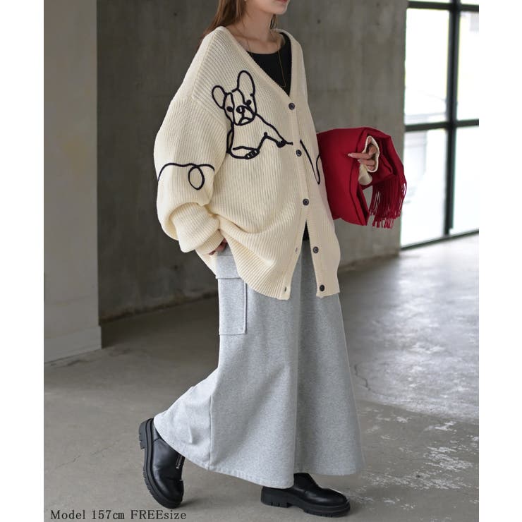 カーディガン 刺繍 犬 | HUG.U | 詳細画像19 