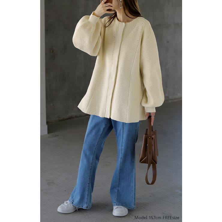 ニット カーディガン スポンジニット | HUG.U | 詳細画像15 