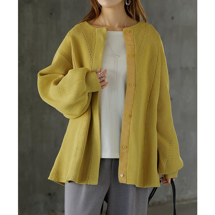 ニット カーディガン スポンジニット | HUG.U | 詳細画像21 