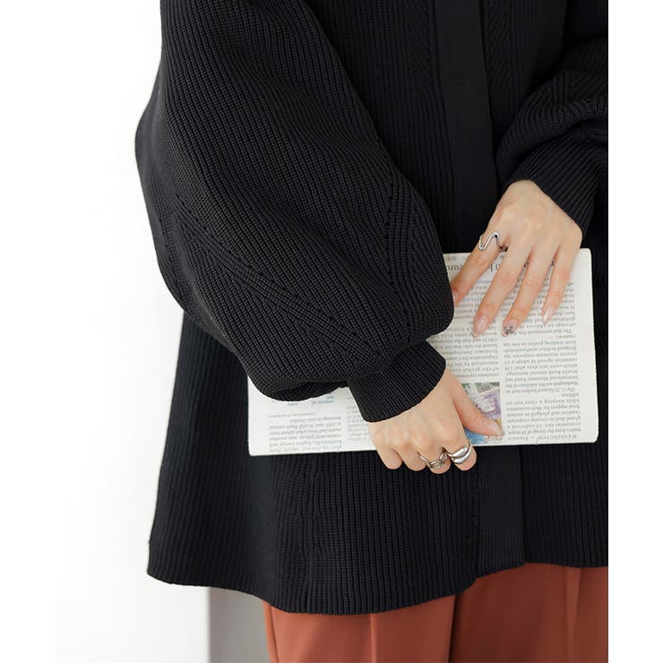 ニット カーディガン スポンジニット | HUG.U | 詳細画像3 