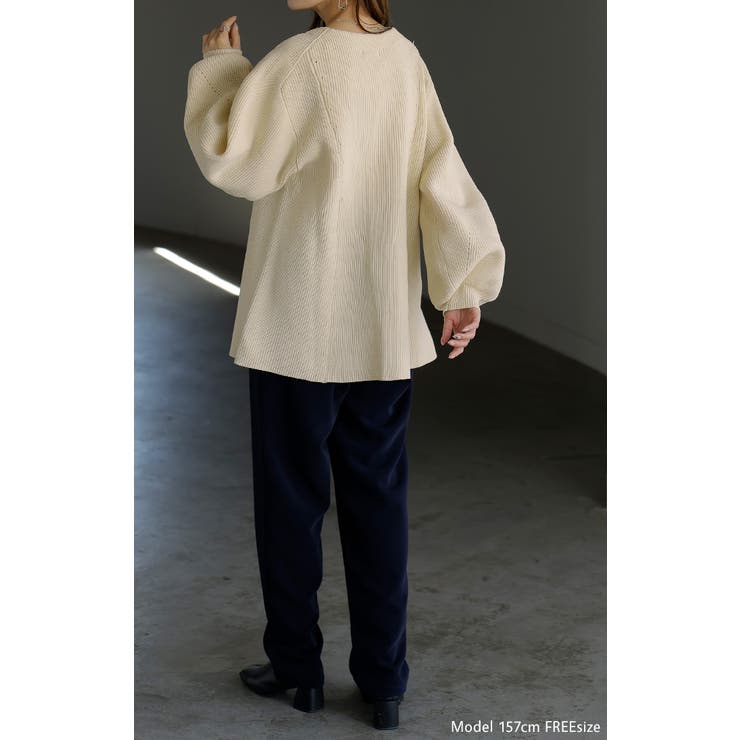 ニット カーディガン スポンジニット | HUG.U | 詳細画像9 