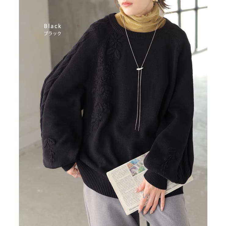 ニット 刺繍 綿100 | HUG.U | 詳細画像11 