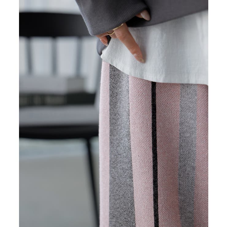 パンツ ストライプ ニット | HUG.U | 詳細画像17 