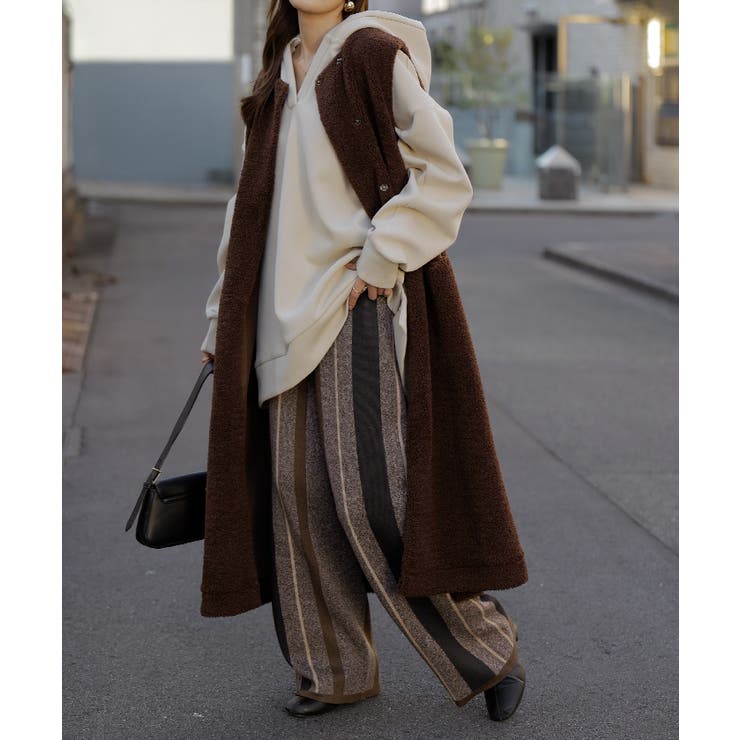 パンツ ストライプ ニット | HUG.U | 詳細画像3 