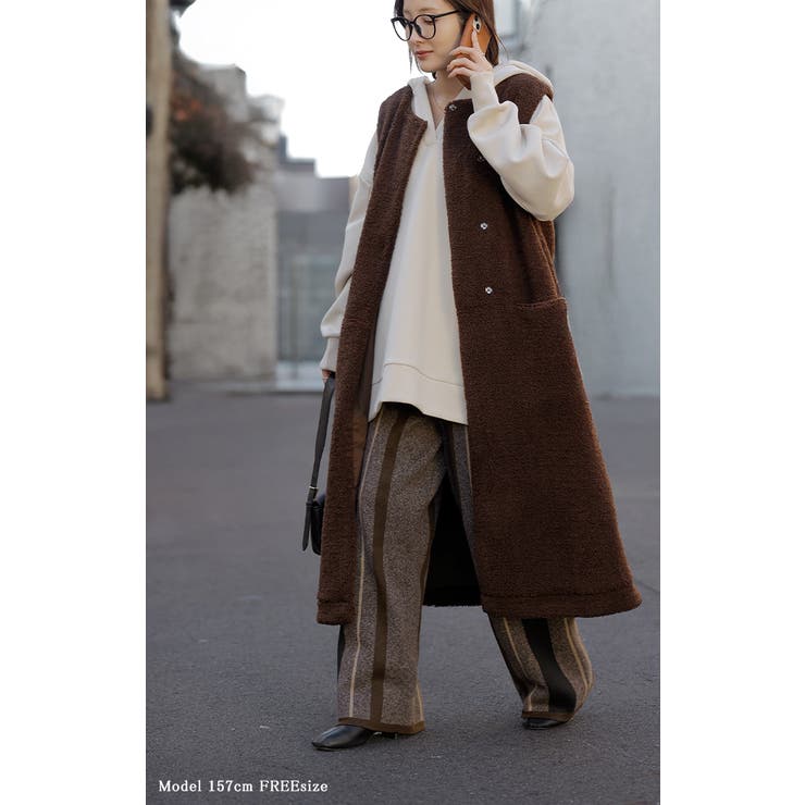 パンツ ストライプ ニット | HUG.U | 詳細画像9 