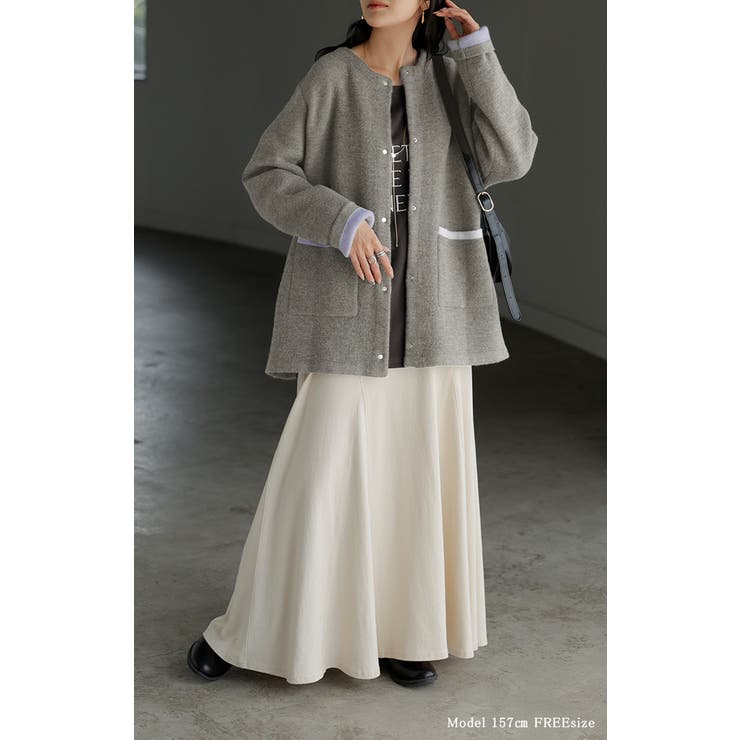 ニット カーディガン 配色 | HUG.U | 詳細画像6 