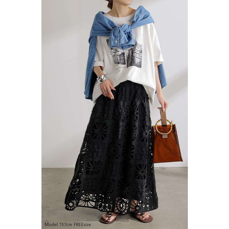 スカート ロング 透かし編み | HUG.U | 詳細画像18 