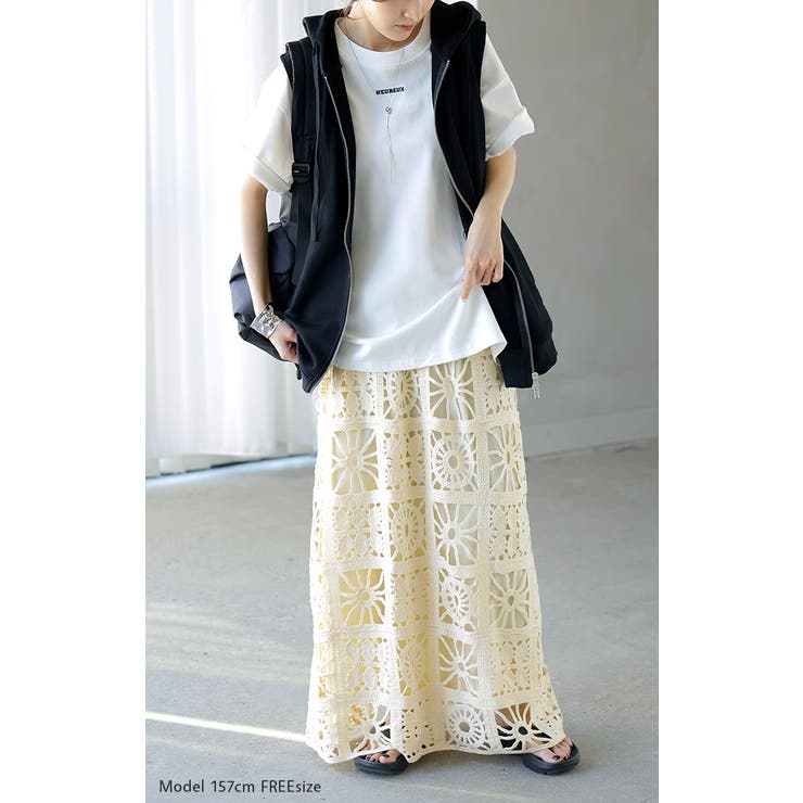 スカート ロング 透かし編み | HUG.U | 詳細画像21 