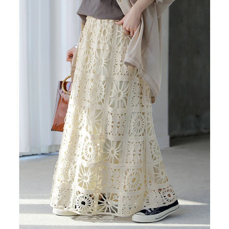 スカート ロング 透かし編み | HUG.U | 詳細画像5 